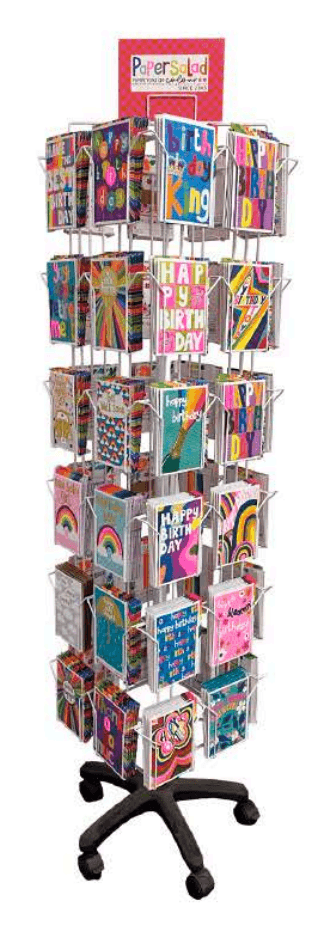 Floor Standing Display Units (FSDU) - Paper Salad Greeting Card FSDU