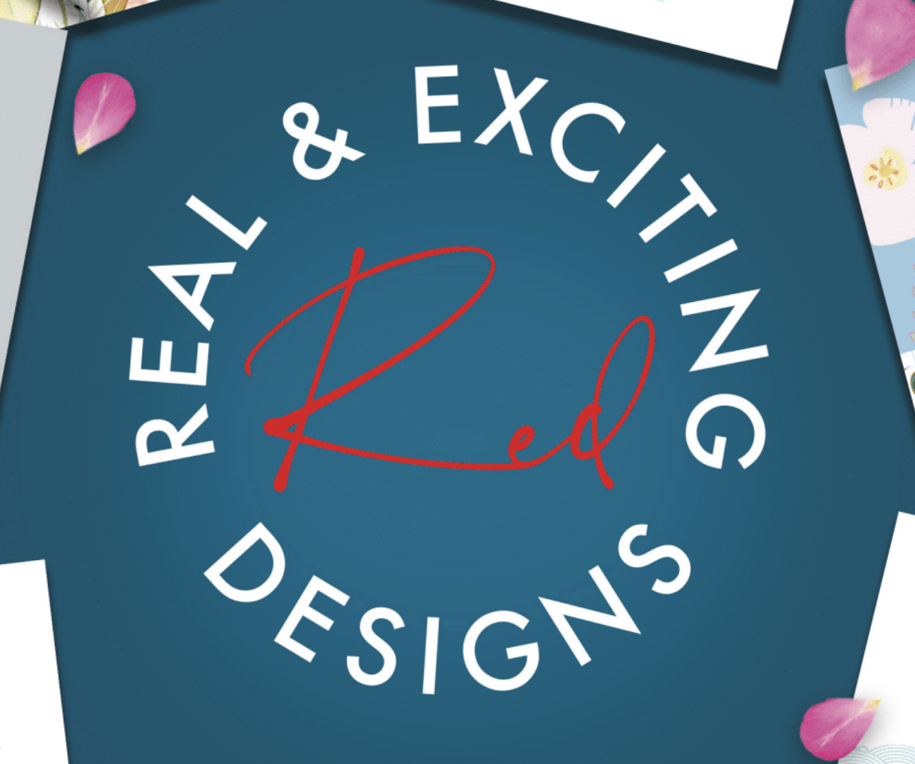 Real and Exciting Designs logo — wholesale greeting cards and gifts partner brand with Dave Langdon, sales agent covering Suffolk, Norfolk, Essex, Cambridgeshire and Hertfordshire